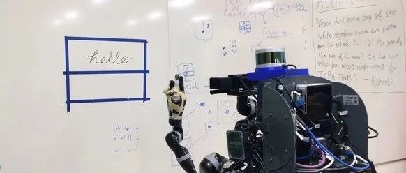 Look at the handwriting robot writing "Hello" in 10 languages.