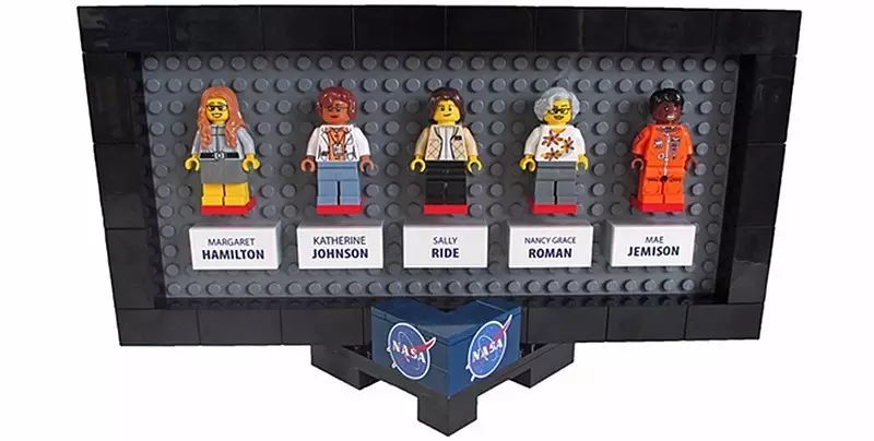 A set of Lego toys in memory of five space women.
