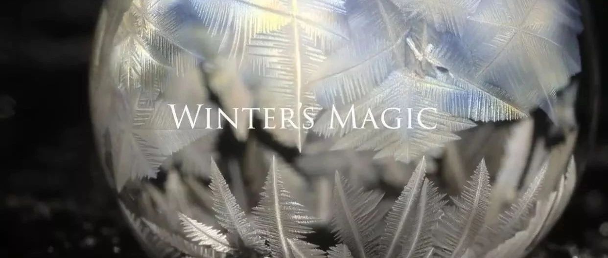 Winter magic: watch frozen bubbles turn into snowballs!