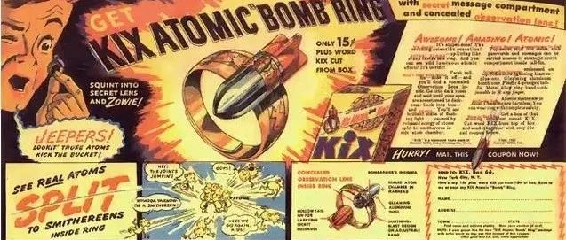 Hard-core toy: this ring not only looks like an atomic bomb, but also really contains polonium.