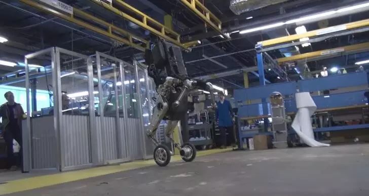 Boston Dynamics has a new robot! This time it's a guy on a fire wheel. Donkey?